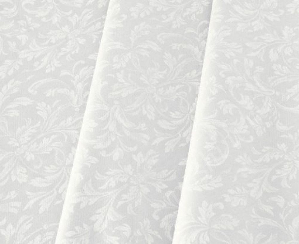 Ткань скатертная жаккард, Перепев, цвет белый,160 см