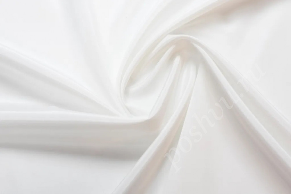 Блузочная креповая ткань белого цвета