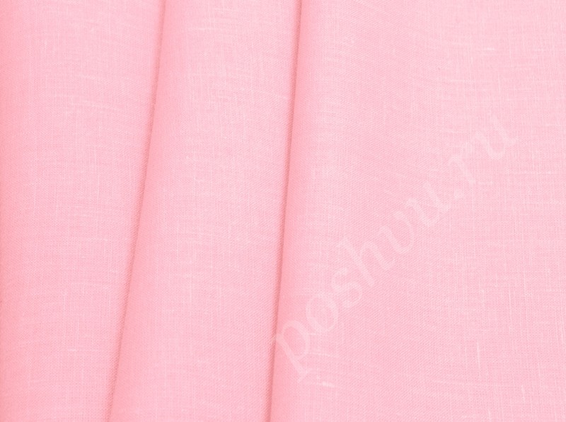 Льняная костюмная ткань "Kari" нежно-розового цвета